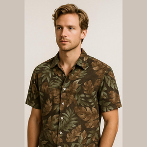 Vintage Tori Richard Mens Hawaiian Fauna Cotton Lawn Camp Shirt Size Large